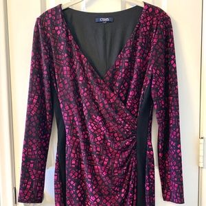 Chaps faux wrap dress